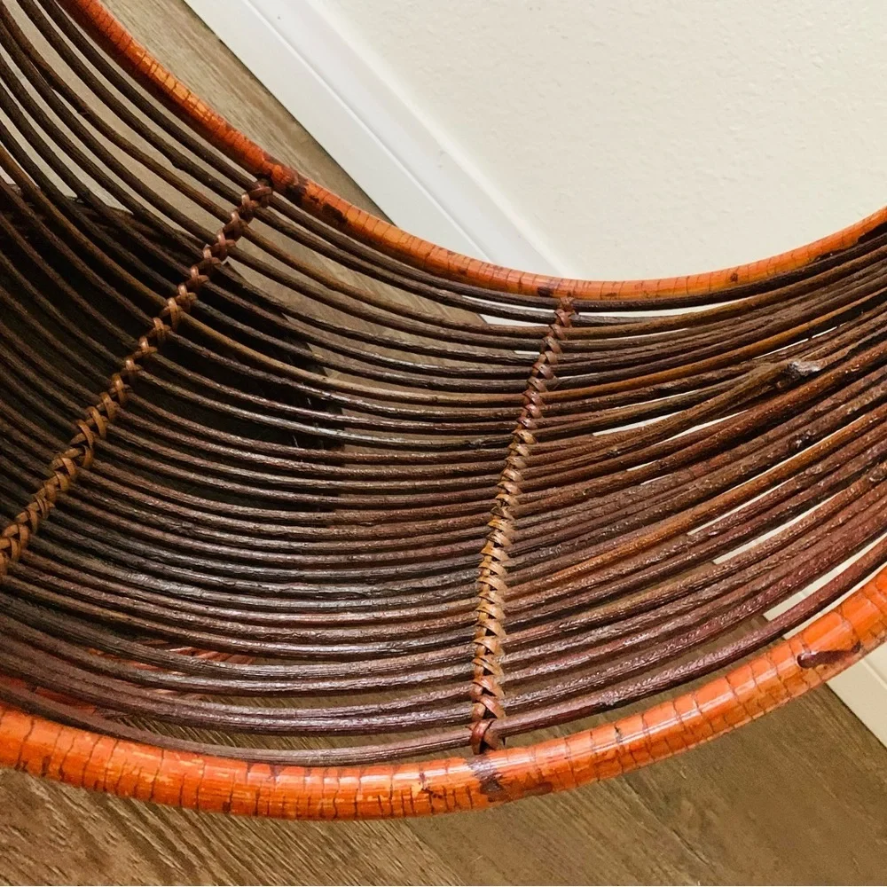Vintage bamboo magazine holder